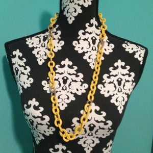 J. Crew Yellow and Gold chain necklace