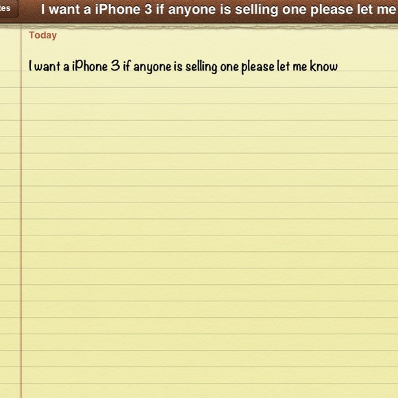 iPhone 3  wanted