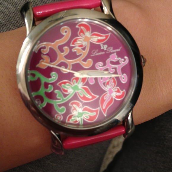Lucien Piccard pink watch, large face main image 4