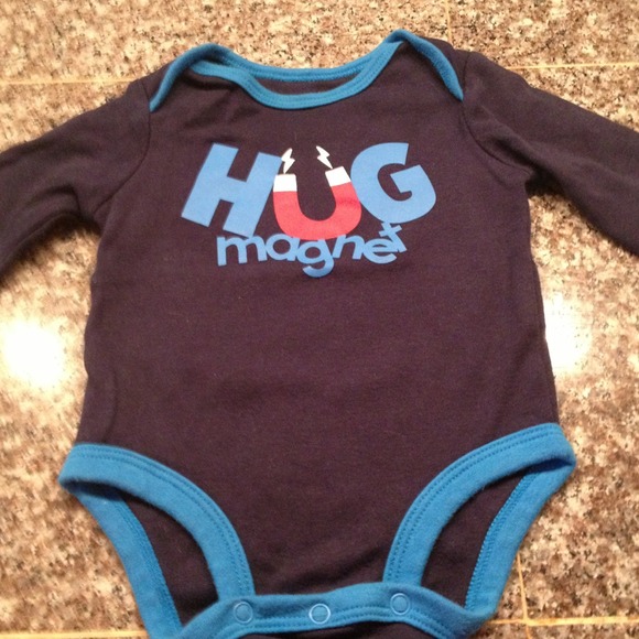 Carter's Long Sleeve Bodysuit-Navy Hug Magnet