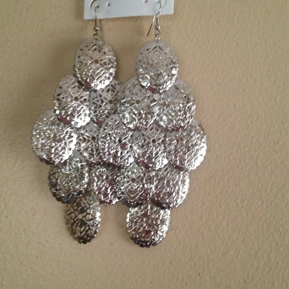 Silver dangle earrings