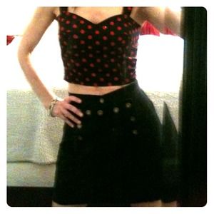 Bundle Black Vintage Skirt and Cute Top!