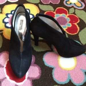 Michael Kors Black Suede Booties NEVER WORN