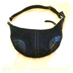 Coach purse - black with black monogram