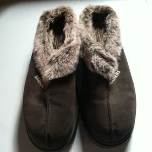 Suede & Fur Sketchers Slip-Ons
