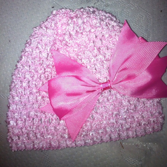 Pink crochet hat