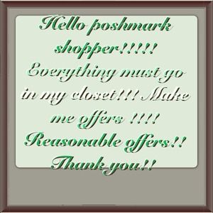 TO ALL MY POSHMARK SHOPPER!!