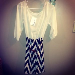 FIore boutique chevron dress