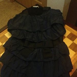 Navy blue and black tank top.