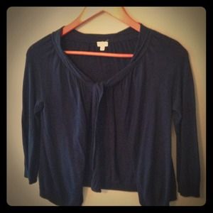 Navy JCrew 3/4 sleeve cardigan