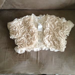 Tan rossett crop jacket