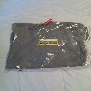 Supreme bling box logo hoodie in grey