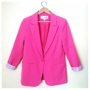 Forever 21 Pink Boyfriend Style Blazer