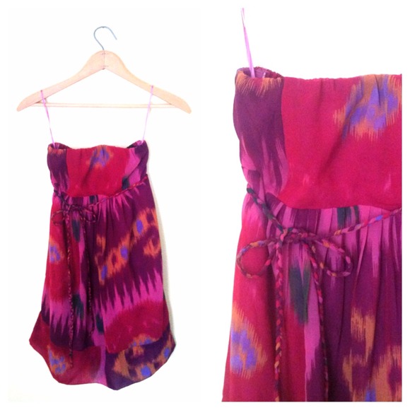 Tribal Watercolor Chiffon American Eagle Dress - Picture 1 of 1