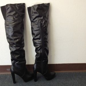 Black over the knee boots