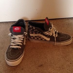 Vans checkered high tips