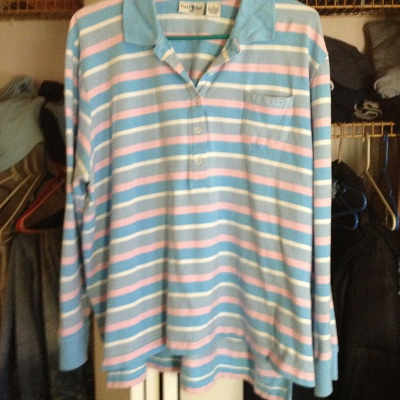 Womens plus long sleeve polo shirt