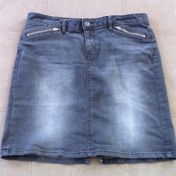 SOLD. Gray Denim Skirt
