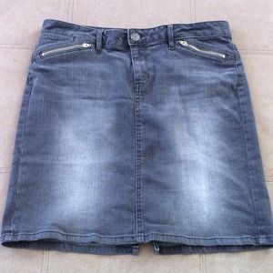 SOLD. Gray Denim Skirt