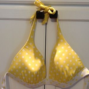 Little yellow polka dot bikini :)