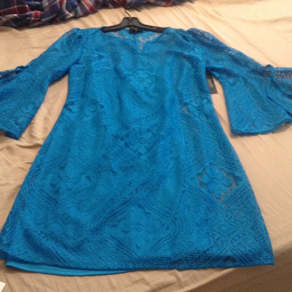Blue Laundry Dress Shelli Segal Los Angeles