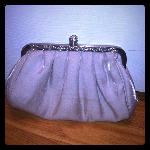 Silver Jessica McClintock party purse