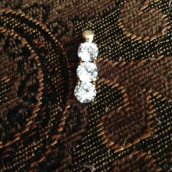 Triple diamond studded pendant