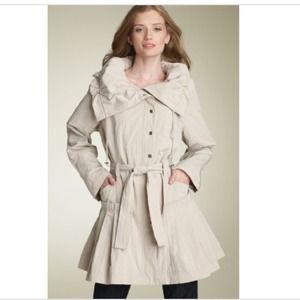Latte by Coffeeshop flared Trench Coat - M (6-8)