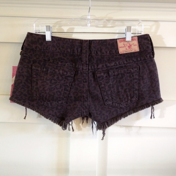 True Religion brown bobby cut-off shorts - Picture 3 of 4