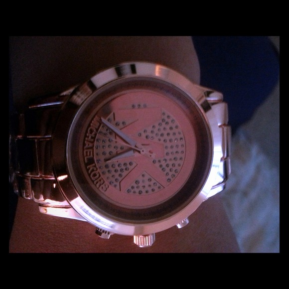 Rose gold MK watch