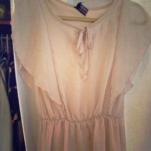 Blush colored flowy top
