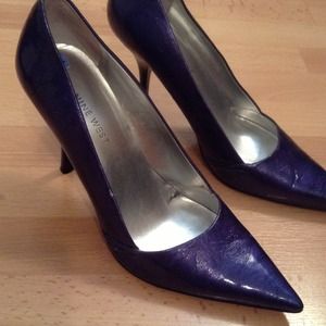 Nine West Marbled Electric Blue Pumps