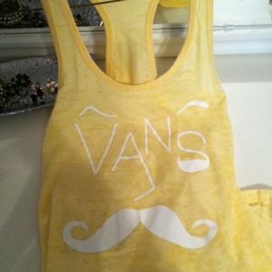 Yellow vans racerback tank