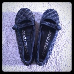 Rocketdog Black Flats. Gently worn. Women's size 7