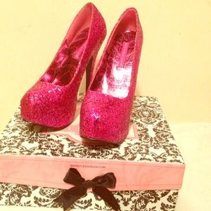 Hot pink Bordello heelS 💋Burlesque platforms🎀