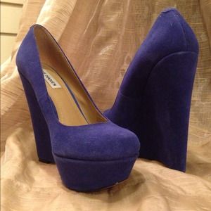Blue platform wedges