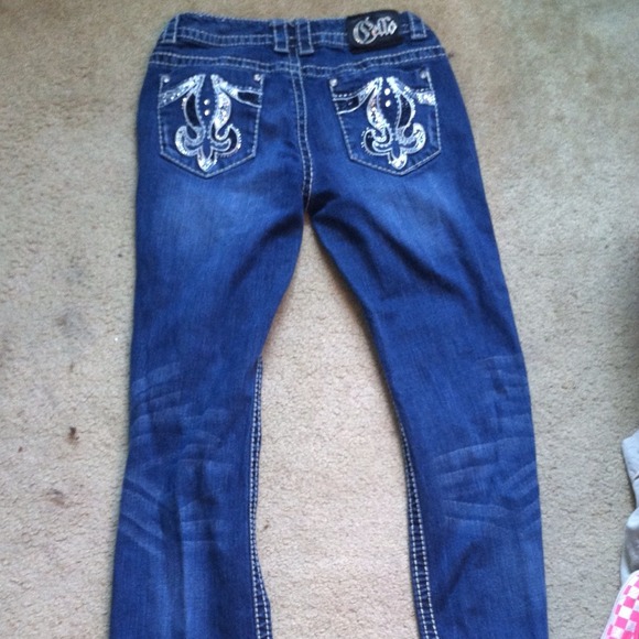 Rhinestone Cello jeans. Very cute (: