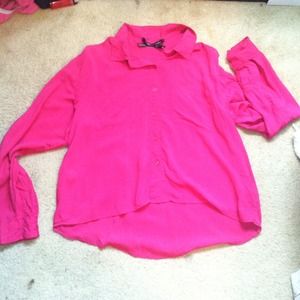 Button down lightweight long sleeve blouse (: