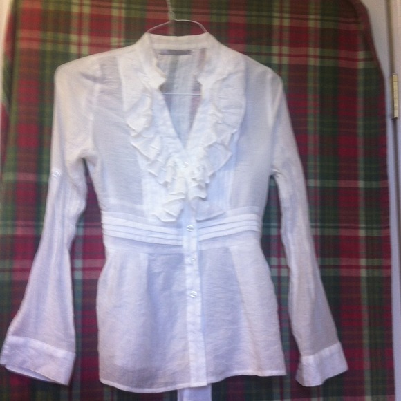 Gap Ruffled Linen Blouse