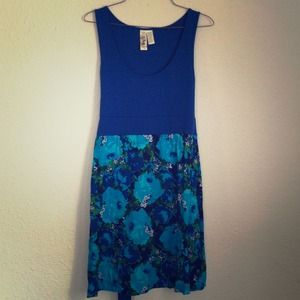 Sleeveless Blue/Floral Sundress. Never Worn!!