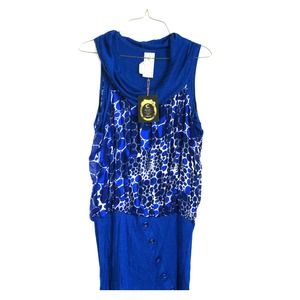 Blue/White Patterned Party Dress. BRAND NEW!!!