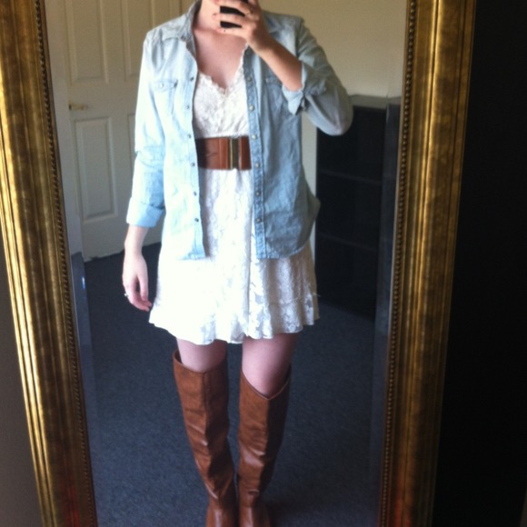 SOLD American Rag Macy's White Lace Dress Medium