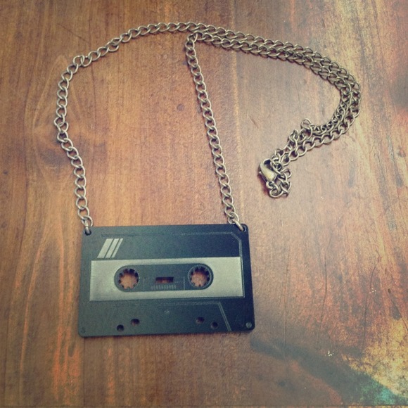 Vintage Looking Cassette Tape Necklace