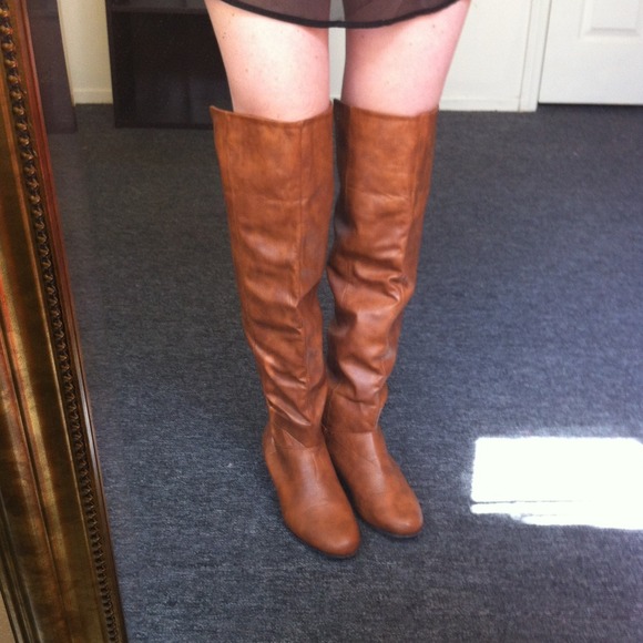 RESERVED Delias Over the Knee OTK Chestnut Boots