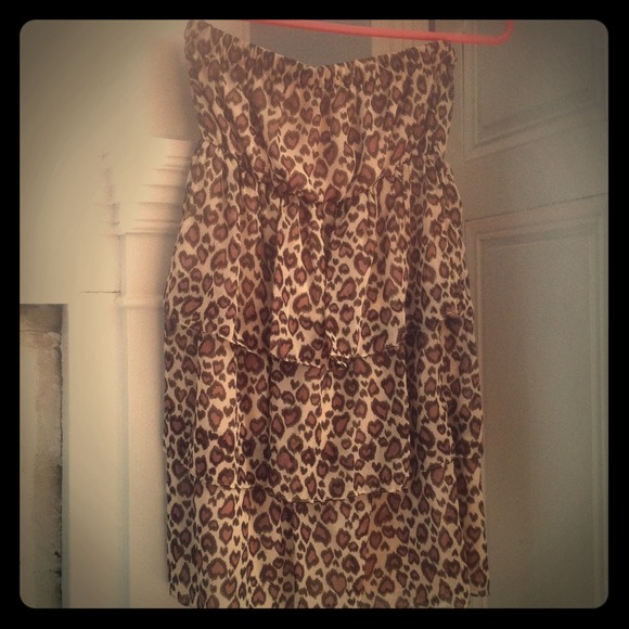 Strapless, Layered Ruffle Dress