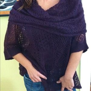 Nine West soft, open knit, cowl neck sweater