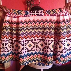Plus size aztec skirt (highwaisted)