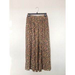 Floral print high waisted summer skirt