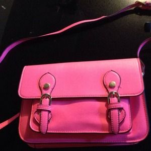 Steve Madden Hot Pink Shoulder Clutch