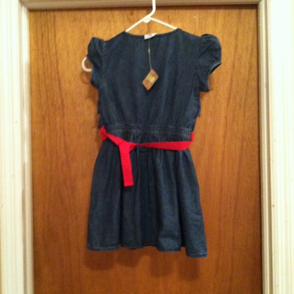 SOLD.  Girls size 7 denim dress - Picture 2 of 2